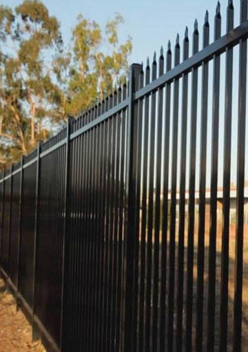 spear top metal steel tubular security fence panels for garden 