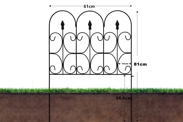 Outdoor Flower Bed Fencing Barrier Panels Decor Picket Edging