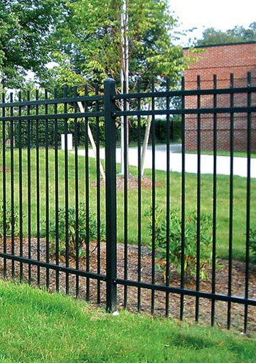 Black Outdoor Garden/Yard Galvanized Metal Steel Fence