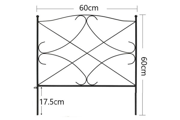 Outdoor Folding Wire Patio Fences Flower Bed Animal Dogs Barrier Border Edge Decor Picket