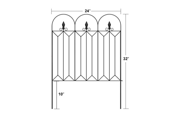 Rustproof and Waterproof Metal Folding Fencing Landscape Wire Border for Garden Flowers Animal Barrier