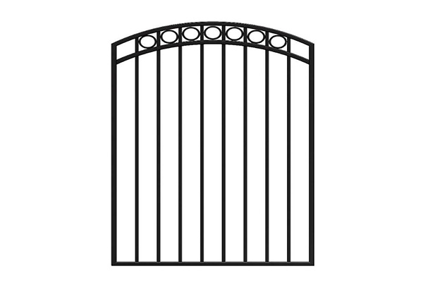 Hot selling black customized style metal walkway fence gate for villa, garden & courtyard guarding your home