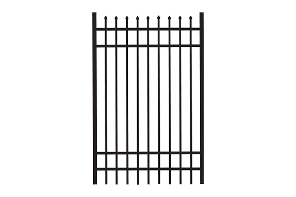 Hot selling black customized style metal walkway fence gate for villa, garden & courtyard guarding your home