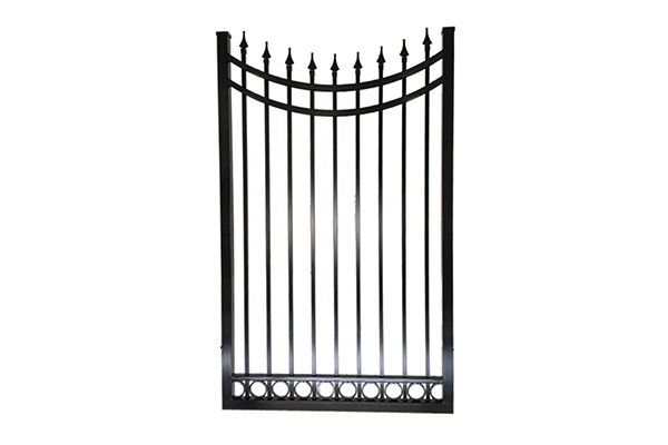 Hot selling black customized style metal walkway fence gate for villa, garden & courtyard guarding your home