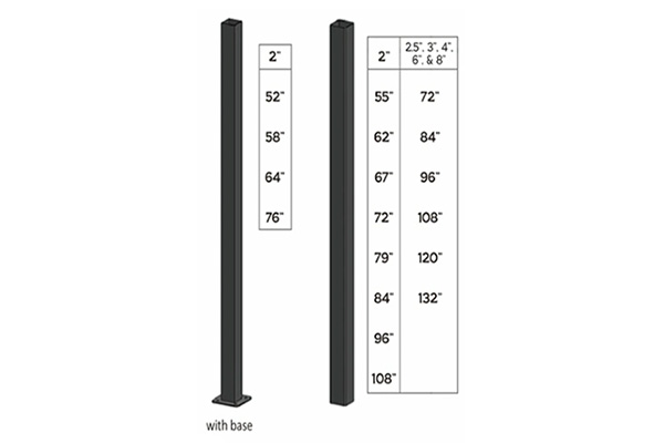 galvanized steel square fence post for connecting the fences